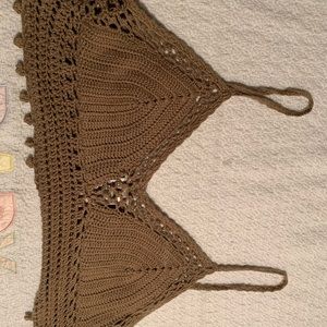 Knitted vintage crop top